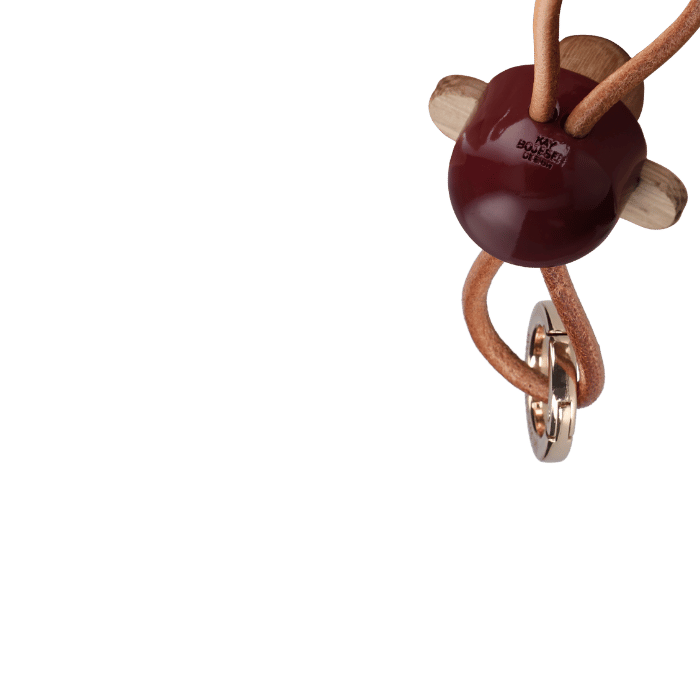 Kay Bojesen 39583 Monkey Bag Charm in Bordeaux