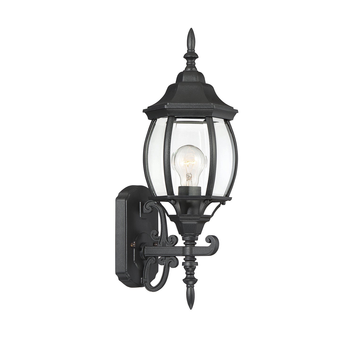 Meridian M50054BK One Light Outdoor Wall Sconce in Black