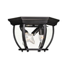 Meridian M50059BK Three Light Outdoor Flush Mount in Black