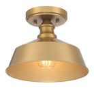 Meridian M60068NB One Light Semi-Flush Mount in Natural Brass