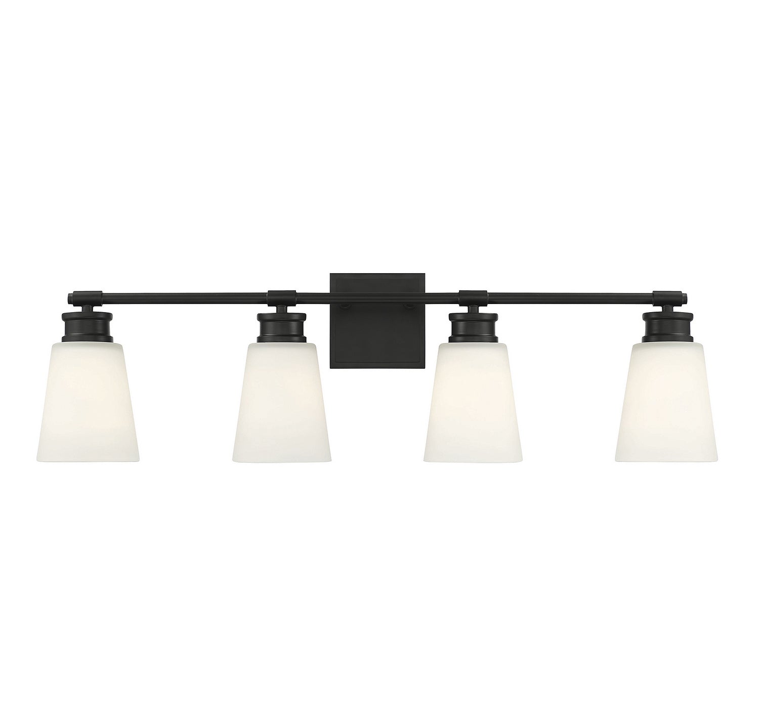 Meridian M80056MBK Four Light Bathroom Vanity Light in Matte Black