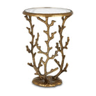 Currey and Company - 4000-0141 - Accent Table - Coral - Antique Brass