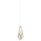 Currey and Company - 9000-1033 - One Light Pendant - Glace - White/Antique Brass