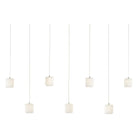 Currey and Company - 9000-1060 - Seven Light Pendant - Dove - White
