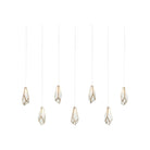 Currey and Company - 9000-1072 - Seven Light Pendant - Glace - White/Antique Brass