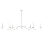 Meridian M100119BQW Six Light Chandelier in Bisque White