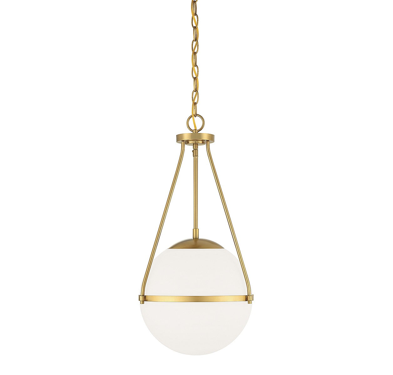 Meridian M7025NB One Light Pendant in Natural Brass