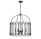 Meridian M7029MBK Four Light Pendant in Matte Black