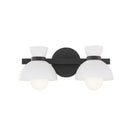Meridian M80074MBK Two Light Bathroom Vanity in Matte Black