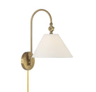 Meridian M90085NB One Light Wall Sconce in Natural Brass