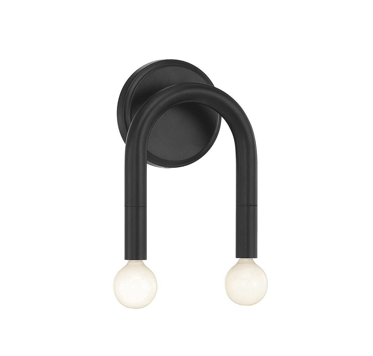 Meridian M90099MBK Two Light Wall Sconce in Matte Black