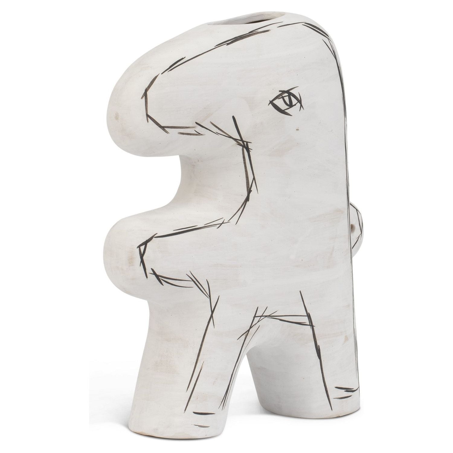 Currey and Company - 1200-0714 - Sculpture - Whimsical - Off White/Black