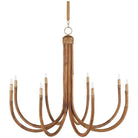 Currey and Company - 9000-1085 - Eight Light Chandelier - Samsara - Natural/Saddle Tan