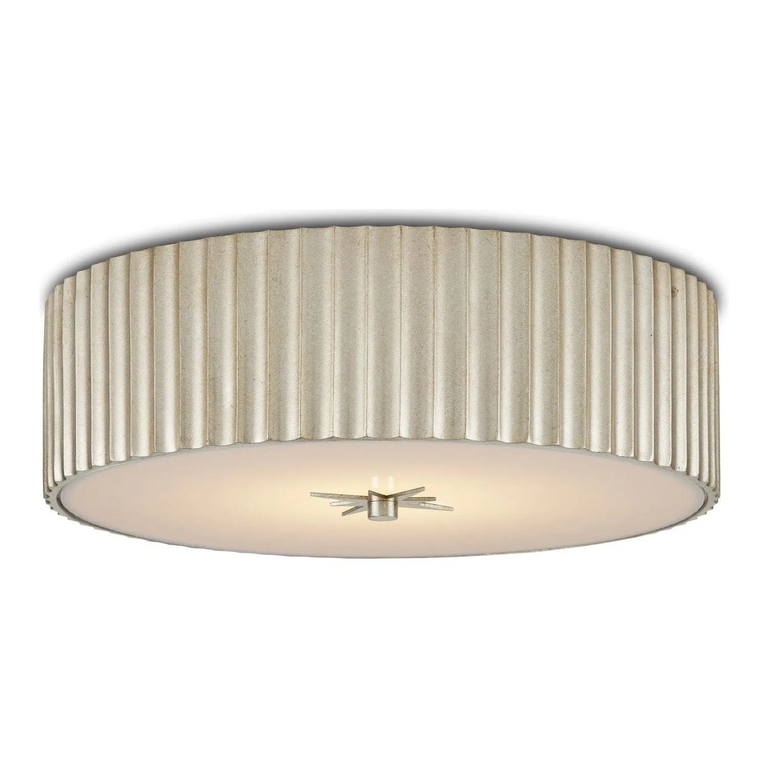 Currey and Company - 9999-0066 - One Light Flush Mount - Caravel - Silver Leaf
