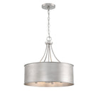Meridian M7040AS Four Light Pendant in Antique Silver