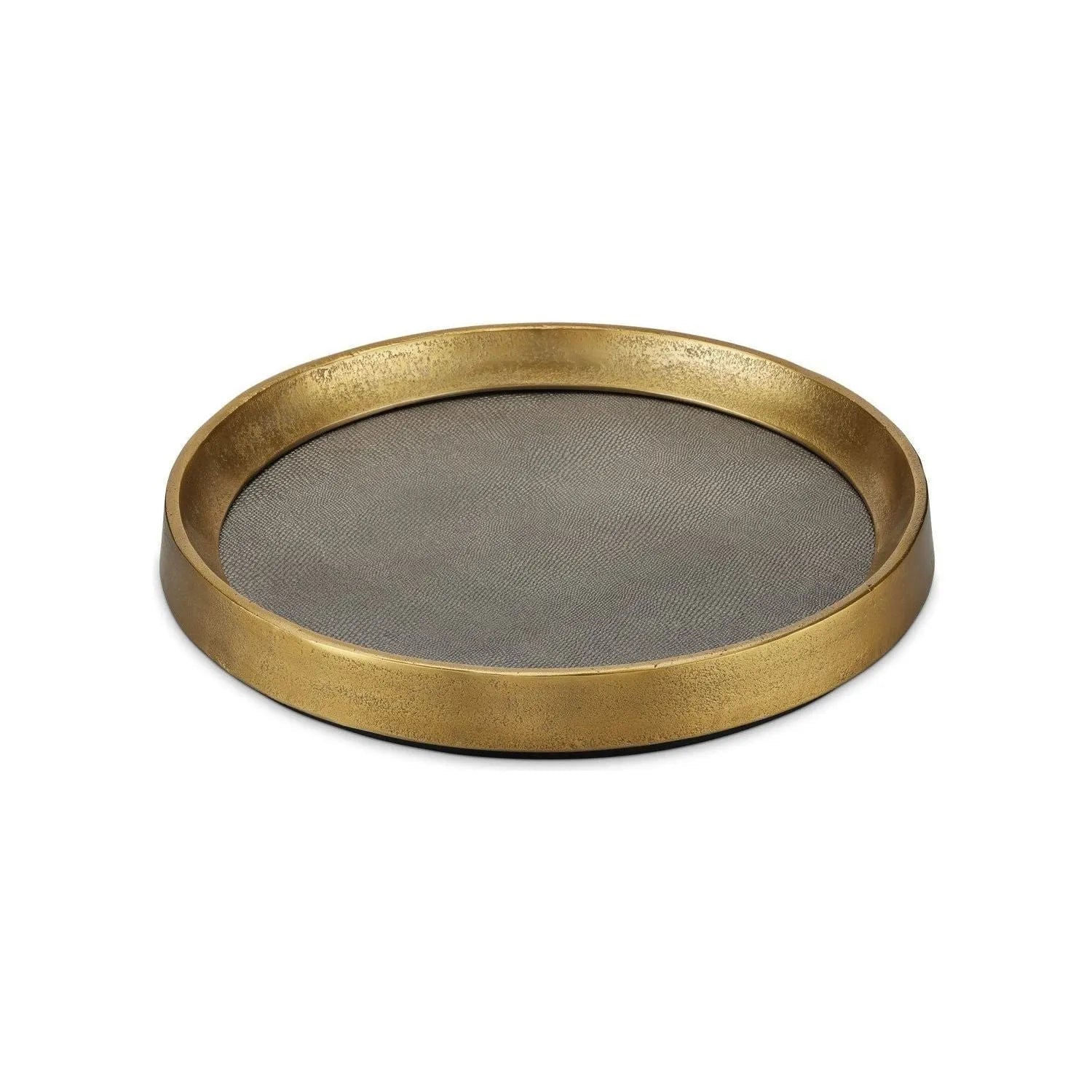 Currey and Company - 1200-0805 - Tray - Tanay - Antique Brass/Graphite/Black