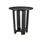Currey and Company - 3000-0259 - Accent Table - Blake - Matte Caviar Black/Polished Brass