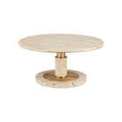 Currey and Company - 4000-0184 - Cocktail Table - Miles - Natural/Polished Brass