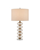 Currey and Company 6000-0945 Zebulon Table Lamp in Clear with Gold Speckles/Contemporary Gold Leaf