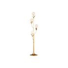 Currey and Company - 8000-0152 - Four Light Floor Lamp - Rossville - Contemporary Gold Leaf/Frosted White