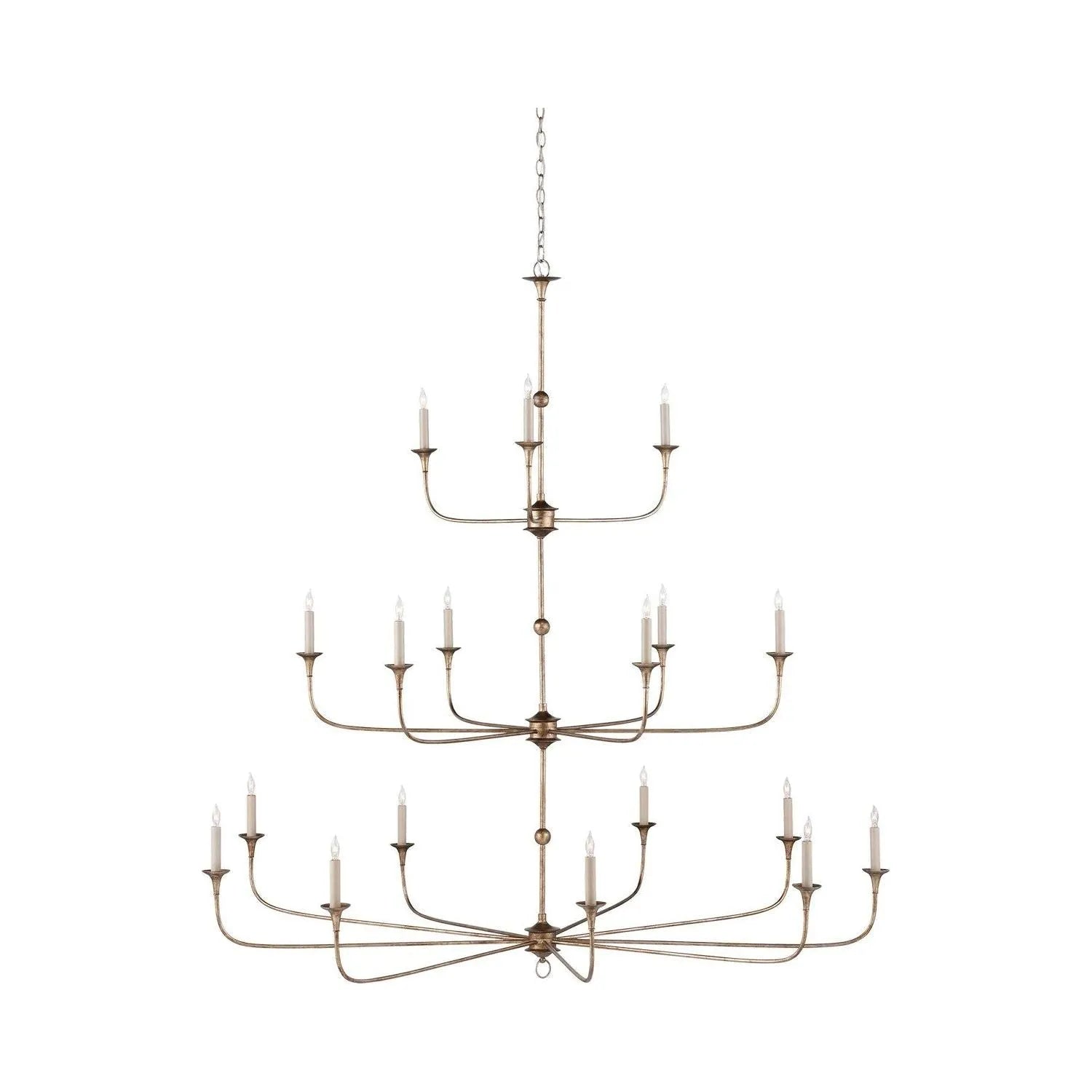 Currey and Company - 9000-1130 - 18 Light Chandelier - Nottaway - Pyrite Bronze