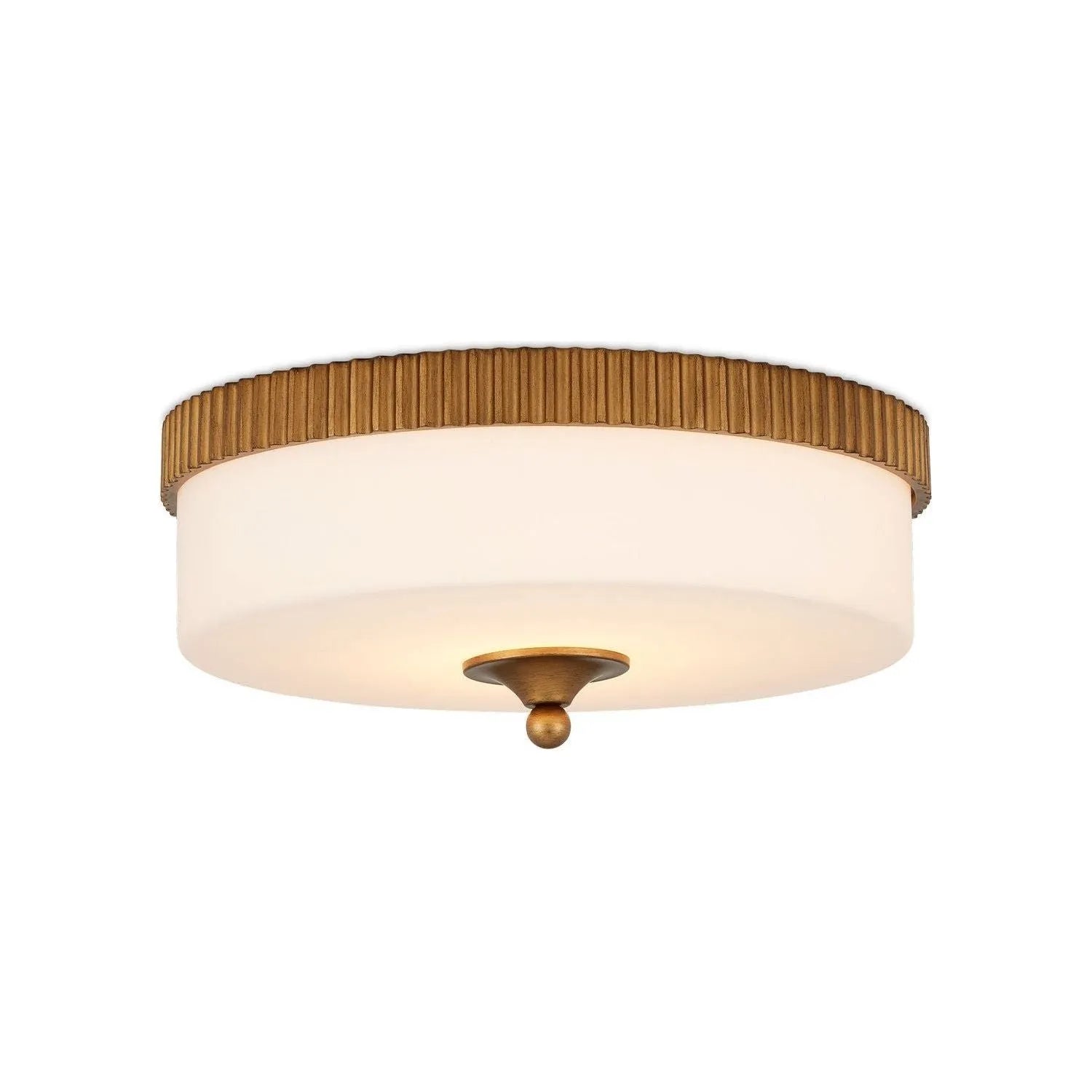 Currey and Company - 9999-0074 - One Light Flush Mount - Bryce - Gold/White