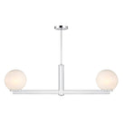 Meridian M100124CH Two Light Linear Chandelier in Chrome