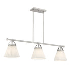 Meridian M100125BN Three Light Linear Chandelier in Brushed Nickel