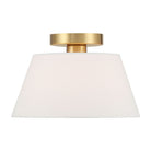 Meridian M60077NB One Light Semi-Flush Mount in Natural Brass