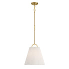 Meridian M7045NB One Light Pendant in Natural Brass
