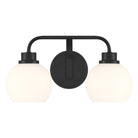 Meridian M80080MBK Two Light Bathroom Vanity in Matte Black