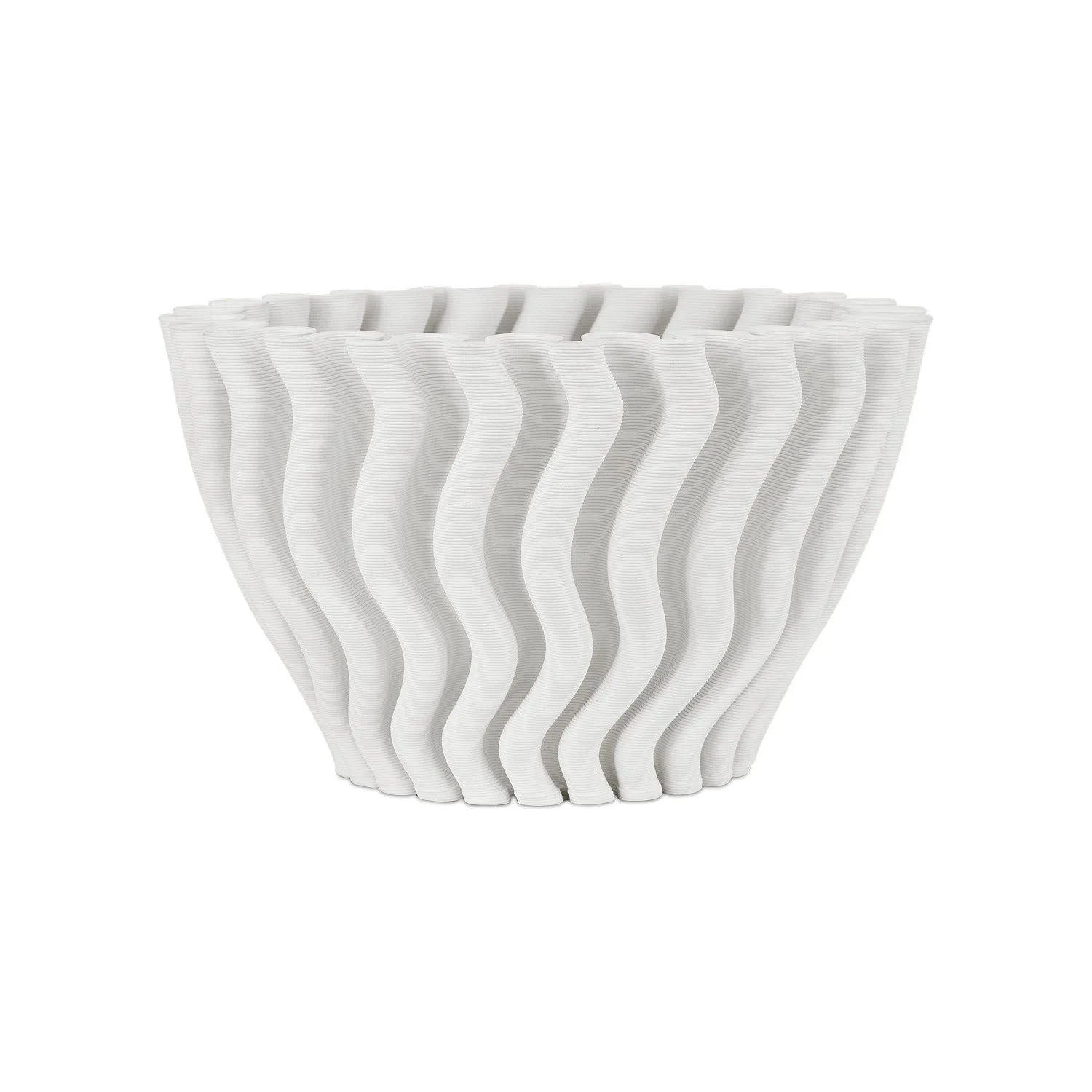 Currey and Company - 1200-0933 - Vase - Ripple - White