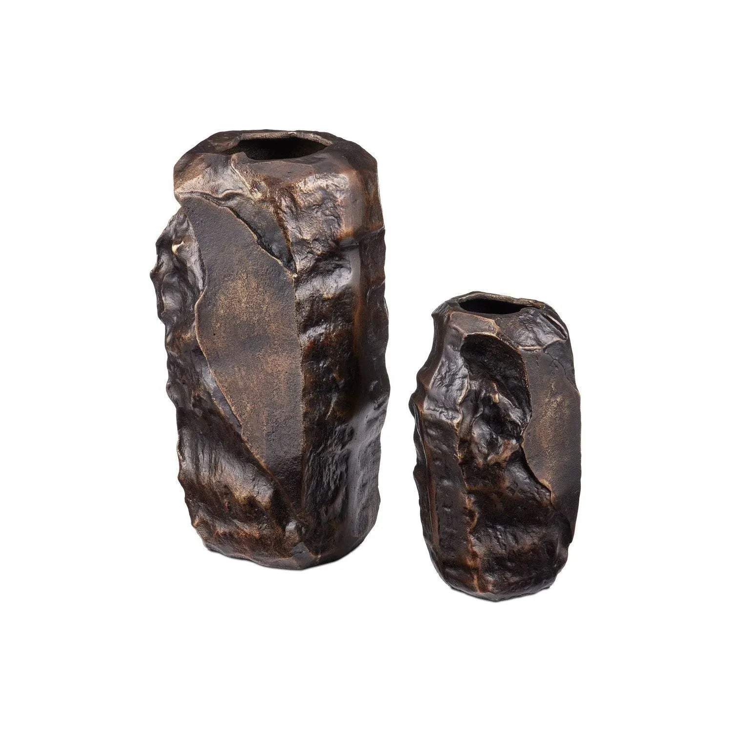 Currey and Company - 1200-0944 - Vase Set of 2 - Carmelo - Scorched Bronze