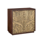 Currey and Company - 3000-0304 - Cabinet - Jardin - Walnut / Antique Brass