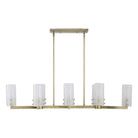 Uttermost - 21392 - Eight Light Linear Chandelier - Mistie - Antique Brass