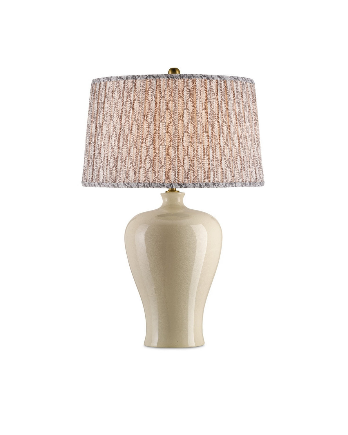 Currey and Company 0900-6005 Plume Shade in Stone/Ivory