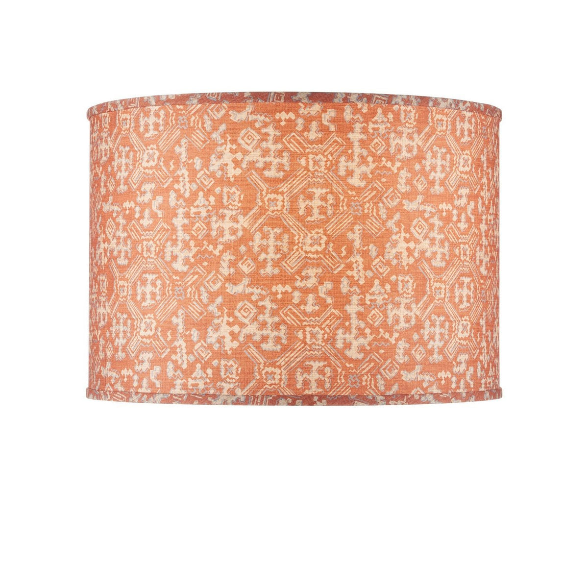 Currey and Company 0900-6014 Nomad Drum Lamp Shade in Terracotta/Ivory