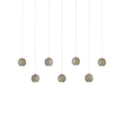 Currey and Company - 9000-1056 - Seven Light Pendant - Giro Collection - Blue/Nickel