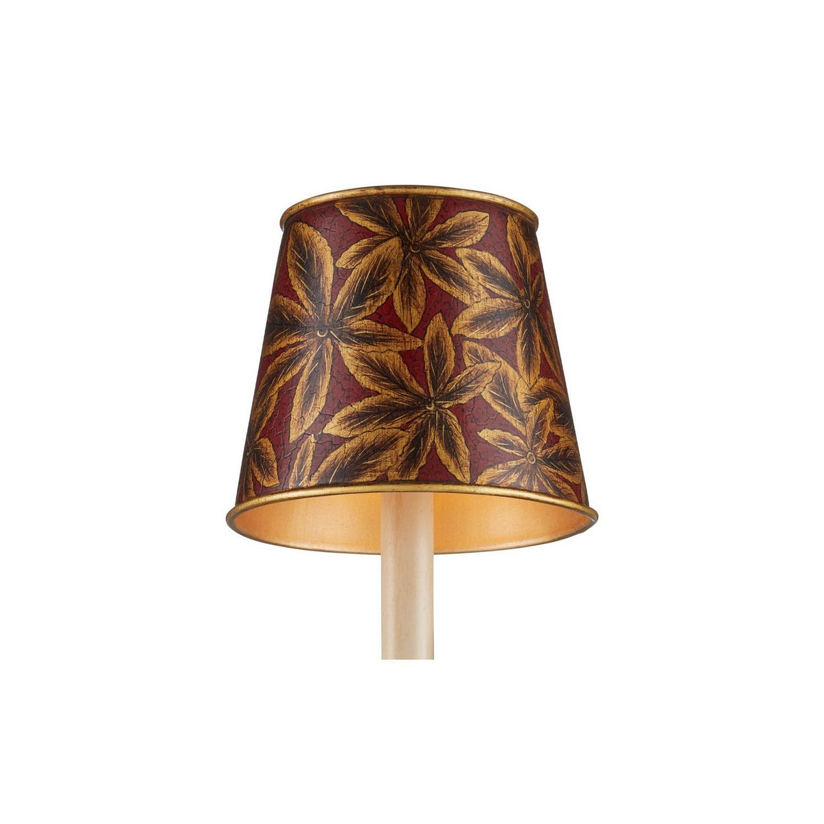 Currey and Company 0900-0070 Castagno Tapered Chandelier Shade in Gold/Red