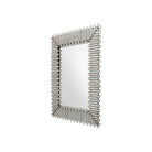 Currey and Company 1000-0171 Daze Rectangular Mirror in White/Antique Brass