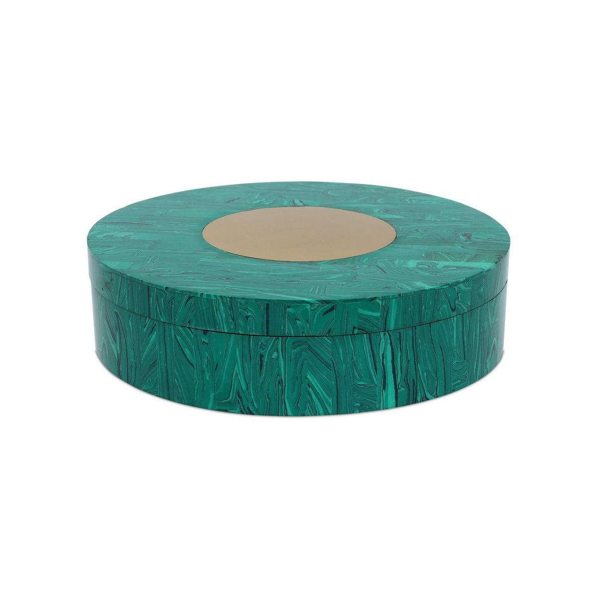 Currey and Company 1200-1061 Transformation Box in Marbled Green/Brushed Brass
