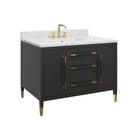 Currey and Company 3800-0020 Verona 48" Vanity with Rectangular Undermount Sink in Black/Natural/White/Champagne