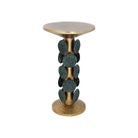 Currey and Company 4000-0249 Nasturtium Accent Table in Antique Brass/Patina Brass