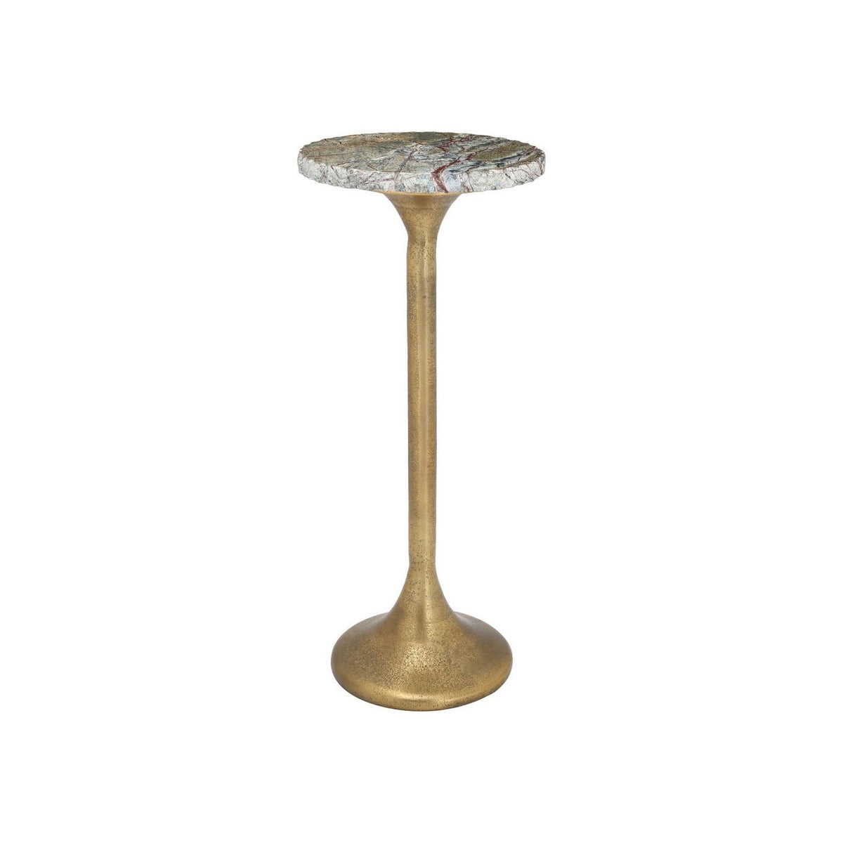 Currey and Company 4000-0250 Wilderness Drinks Table in Antique Brass/Natural
