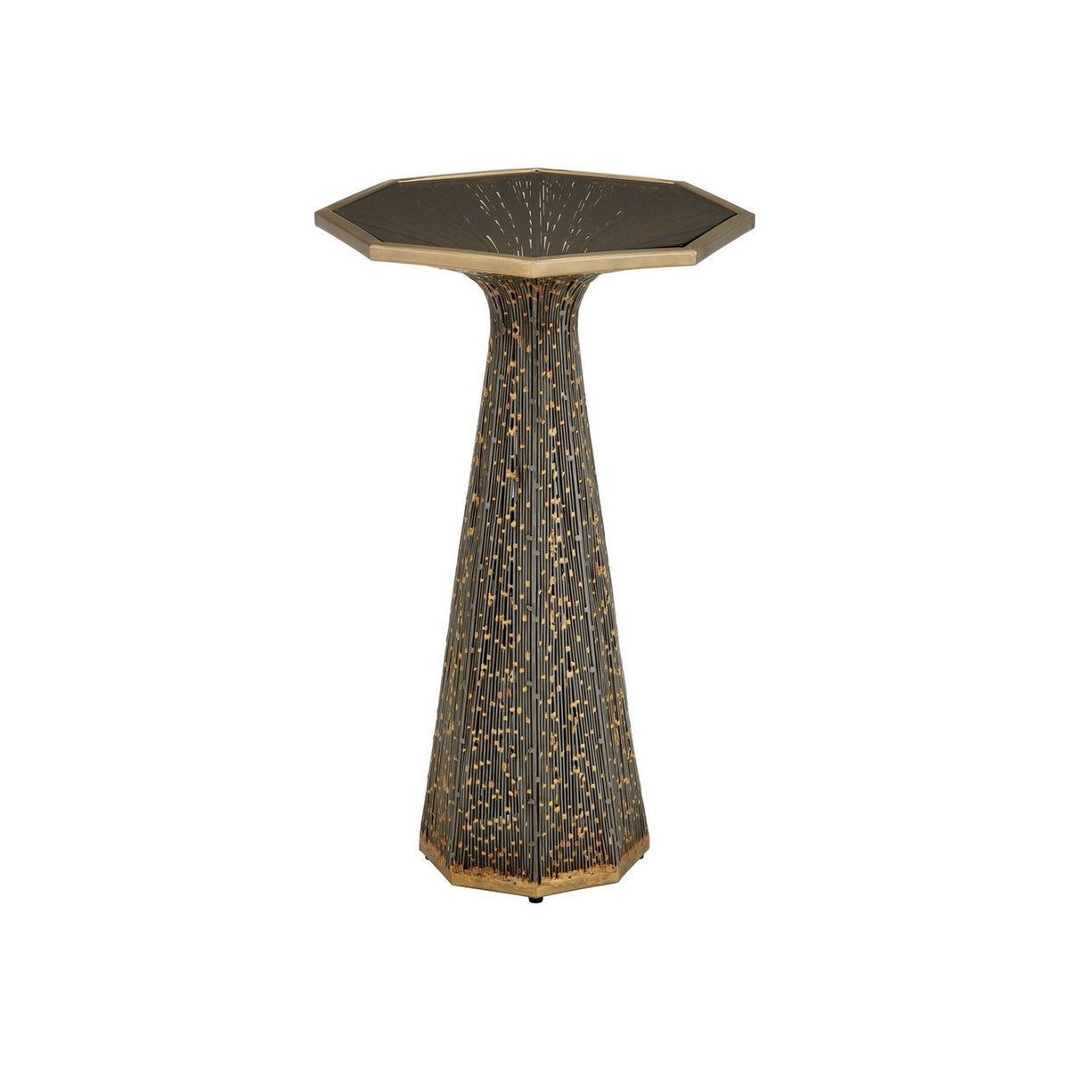 Currey and Company 4000-0252 Castor Accent Table in Iron/Bronze/Smoke