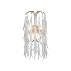 Currey and Company 5000-0286 Glen Arbor Wall Sconce in White/Contemporary Silver Leaf/Contemporary Silver