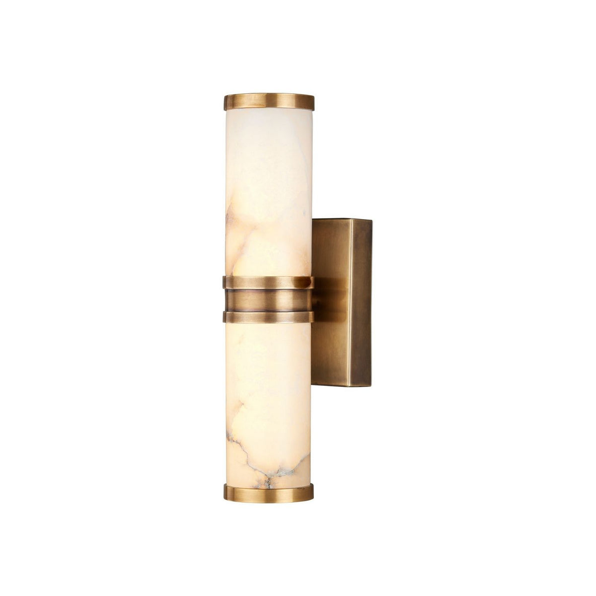 Currey and Company 5800-0076 Brenham Wall Sconce in Natural/Vintage Brass
