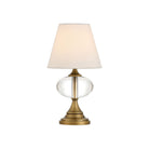 Currey and Company 6700-0018 Sashay Cordless Table Lamp in Clear/Polished Antique Brass