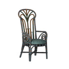 Currey and Company 7000-1052 Benin Throne Armchair in Green/Orange