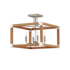 Currey and Company 9000-1284 Boyd Semi-Flush Mount in Natural/Polished Nickel